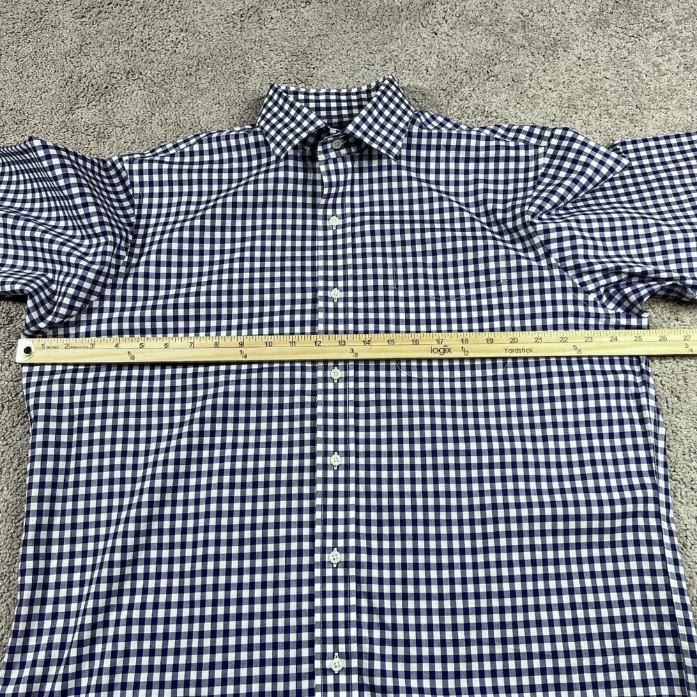 Lauren Ralph Lauren Plaid Button Down Shirt Blue White Men’s Size 16.5 / Large - Picture 5 of 7